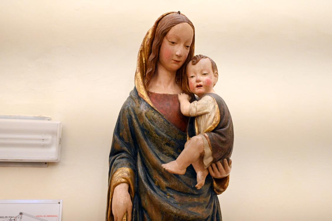 Maestro della Madonna di Macereto (1495), Maria mit Kind, Corinaldo, Chiesa di Santa Maria in Portuno, jetzt Urbino, Galleria Nazionale delle Marche, Saal 4, um 1490–1500, Bild 3/4