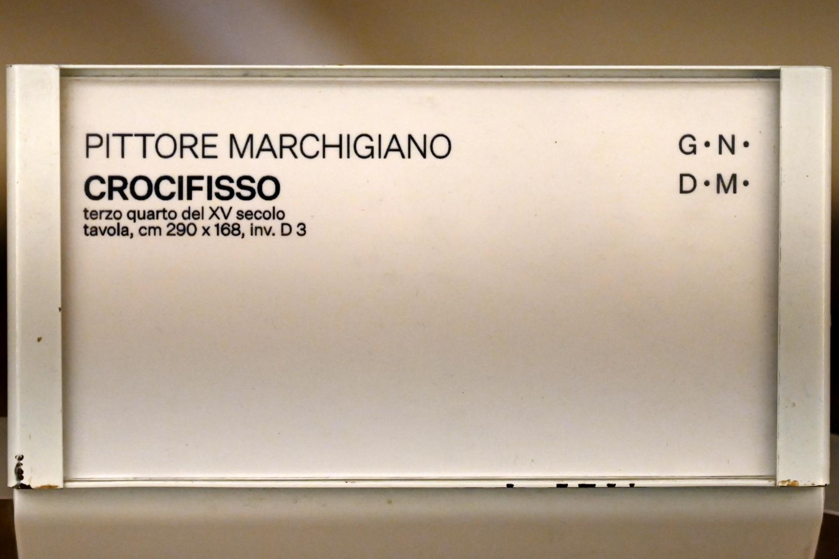 Kruzifixus, Urbino, Galleria Nazionale delle Marche, Saal 4, 3. Viertel 15. Jhd., Bild 2/2