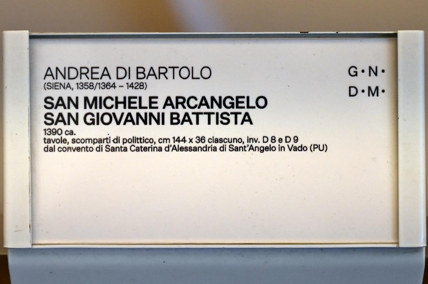 Andrea di Bartolo (1390–1420), Johannes der Täufer, Vado, Convento di Santa Caterina del Corso, jetzt Urbino, Galleria Nazionale delle Marche, Saal 5, um 1390, Bild 2/2