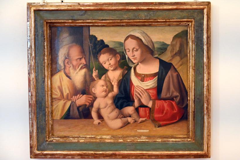 Marco Palmezzano (1500–1534), Heilige Familie mit dem Johannesknaben, Urbino, Galleria Nazionale delle Marche, Saal 12, um 1525–1539