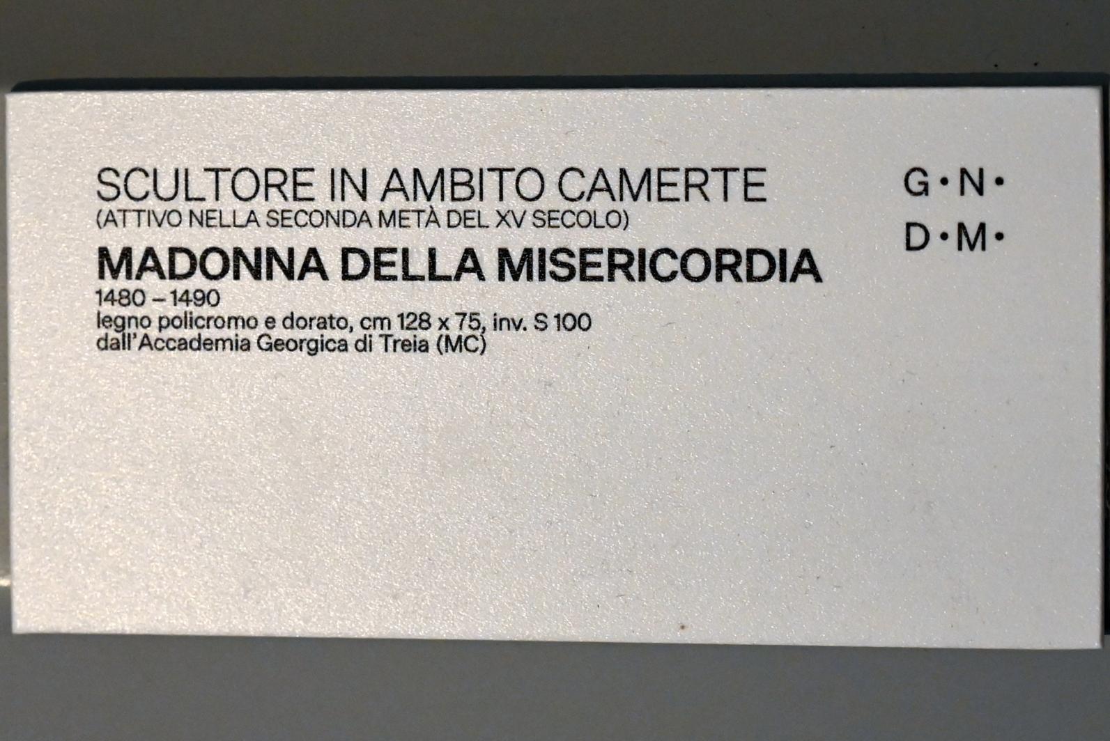 Madonna della Misericordia (Maria der Barmherzigkeit), Urbino, Galleria Nazionale delle Marche, Saal 14, 1480–1490, Bild 3/3