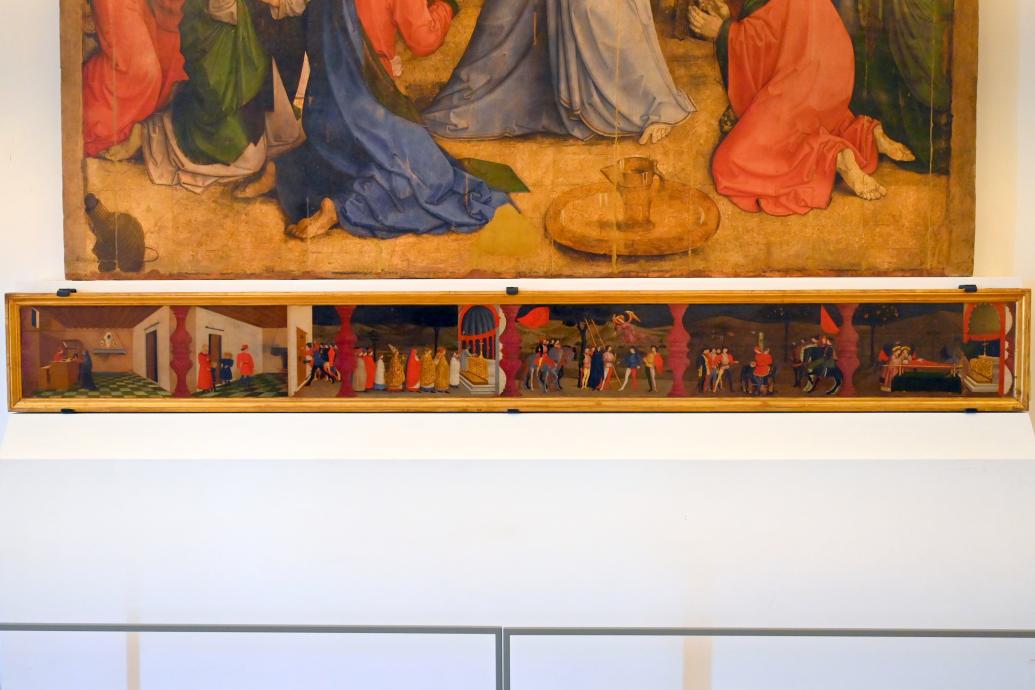 Paolo Uccello (Paolo di Dono) (1435–1467), Wunder der entweihten Hostie, Urbino, Chiesa della confraternita del Corpus Domini, jetzt Urbino, Galleria Nazionale delle Marche, Saal 21, 1467–1468