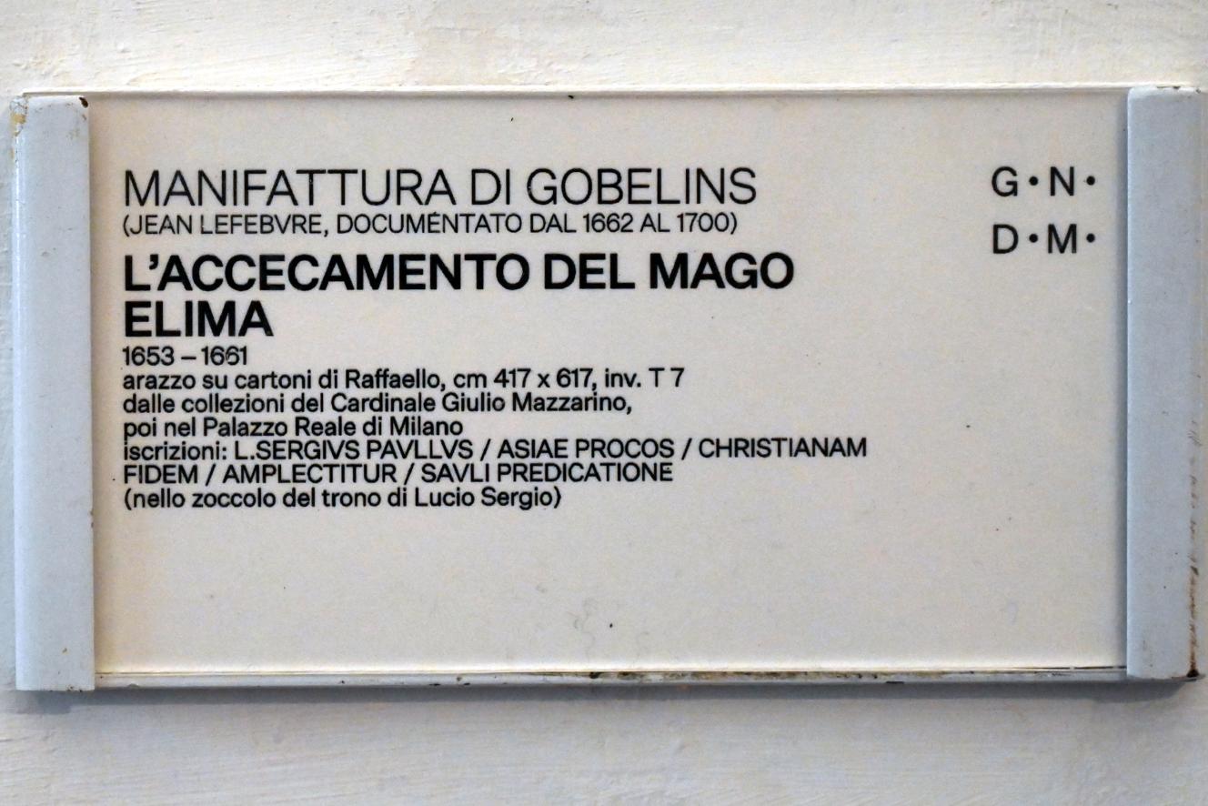 Blendung des Magiers Elymas, Urbino, Galleria Nazionale delle Marche, Saal 22, 1653–1661, Bild 2/2