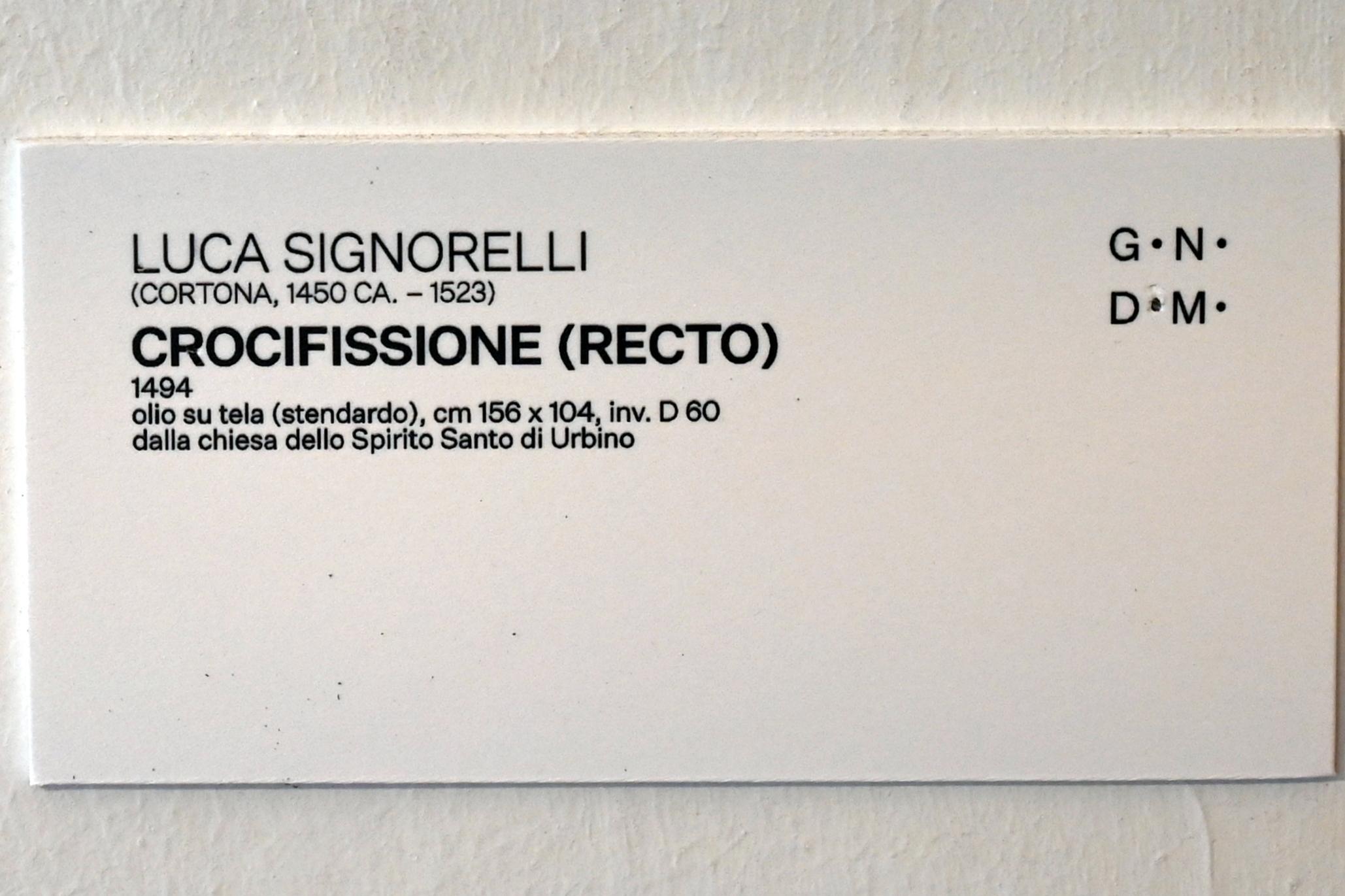 Luca Signorelli (1487–1517), Kreuzigung Christi, Urbino, Chiesa di Santo Spirito, jetzt Urbino, Galleria Nazionale delle Marche, Saal 23, 1494, Bild 2/2