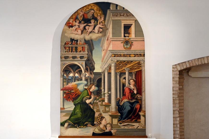 Vincenzo Pagani (1532), Mariä Verkündigung, Urbino, Galleria Nazionale delle Marche, Saal 24, 1532