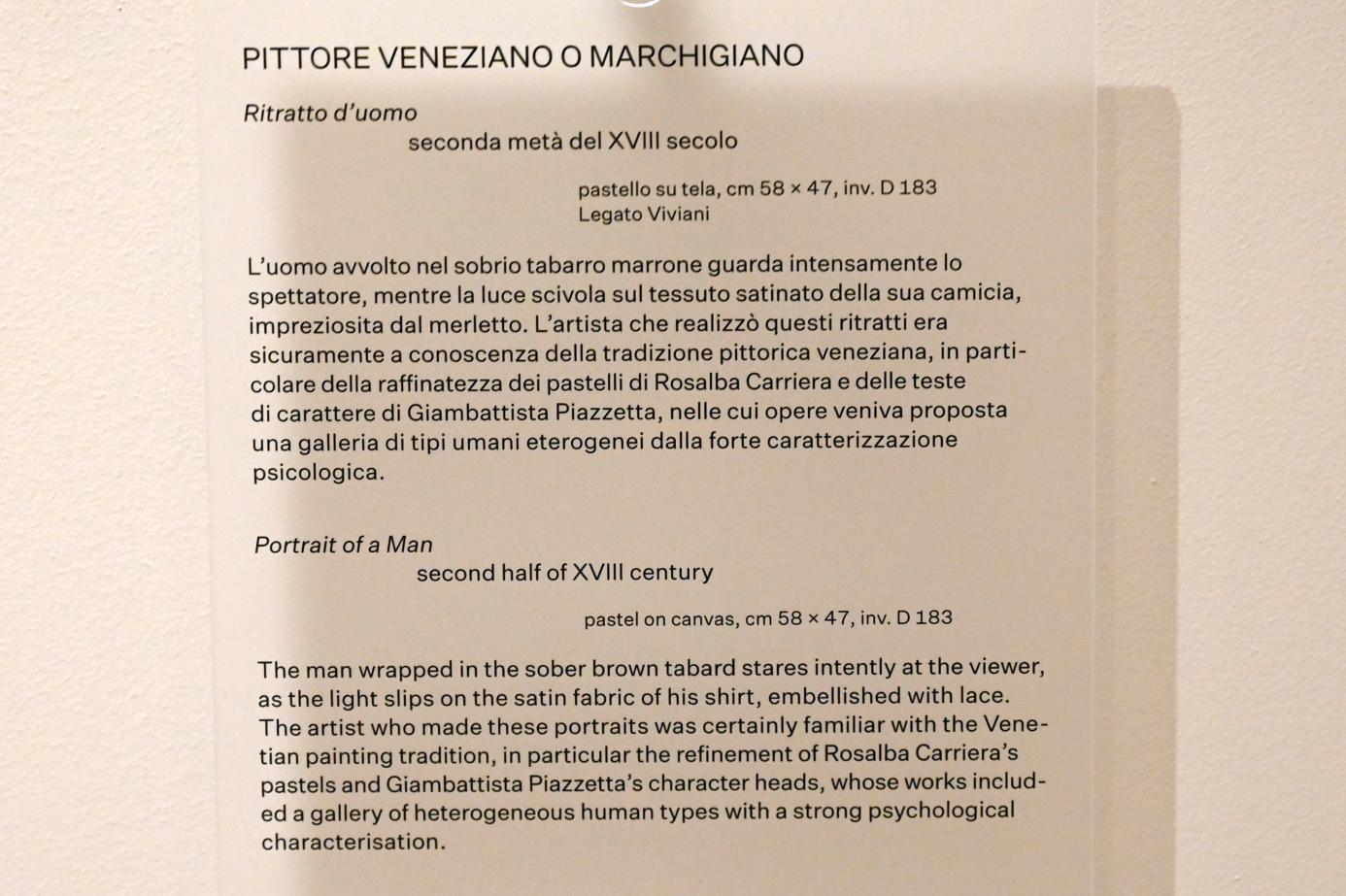 Porträt eines Mannes, Urbino, Galleria Nazionale delle Marche, Obergeschoß Saal 11, 2. Hälfte 18. Jhd., Bild 2/2