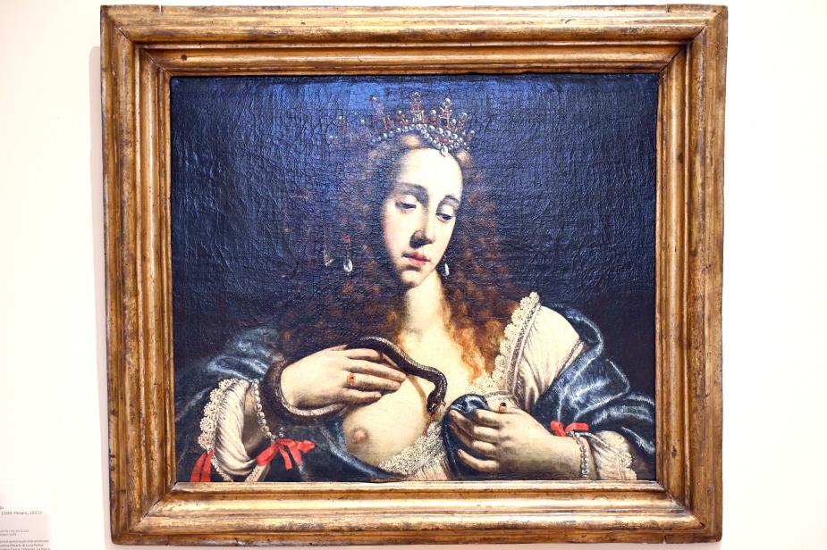 Giovanni Francesco Guerrieri (1612–1652), Kleopatra, Urbino, Galleria Nazionale delle Marche, Obergeschoß Saal 12, 1640–1650, Bild 1/2