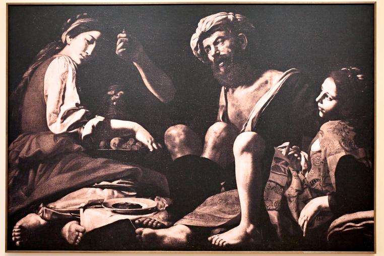 Giovanni Battista Caracciolo (Battistello) (1616–1633), Lot und seine Töchter, Urbino, Galleria Nazionale delle Marche, Obergeschoß Saal 13, 1625, Bild 1/2