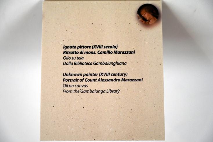 Porträt des Monsignore Camillo Marazzani, Rimini, Stadtmuseum, Saal 1, 18. Jhd., Bild 2/2