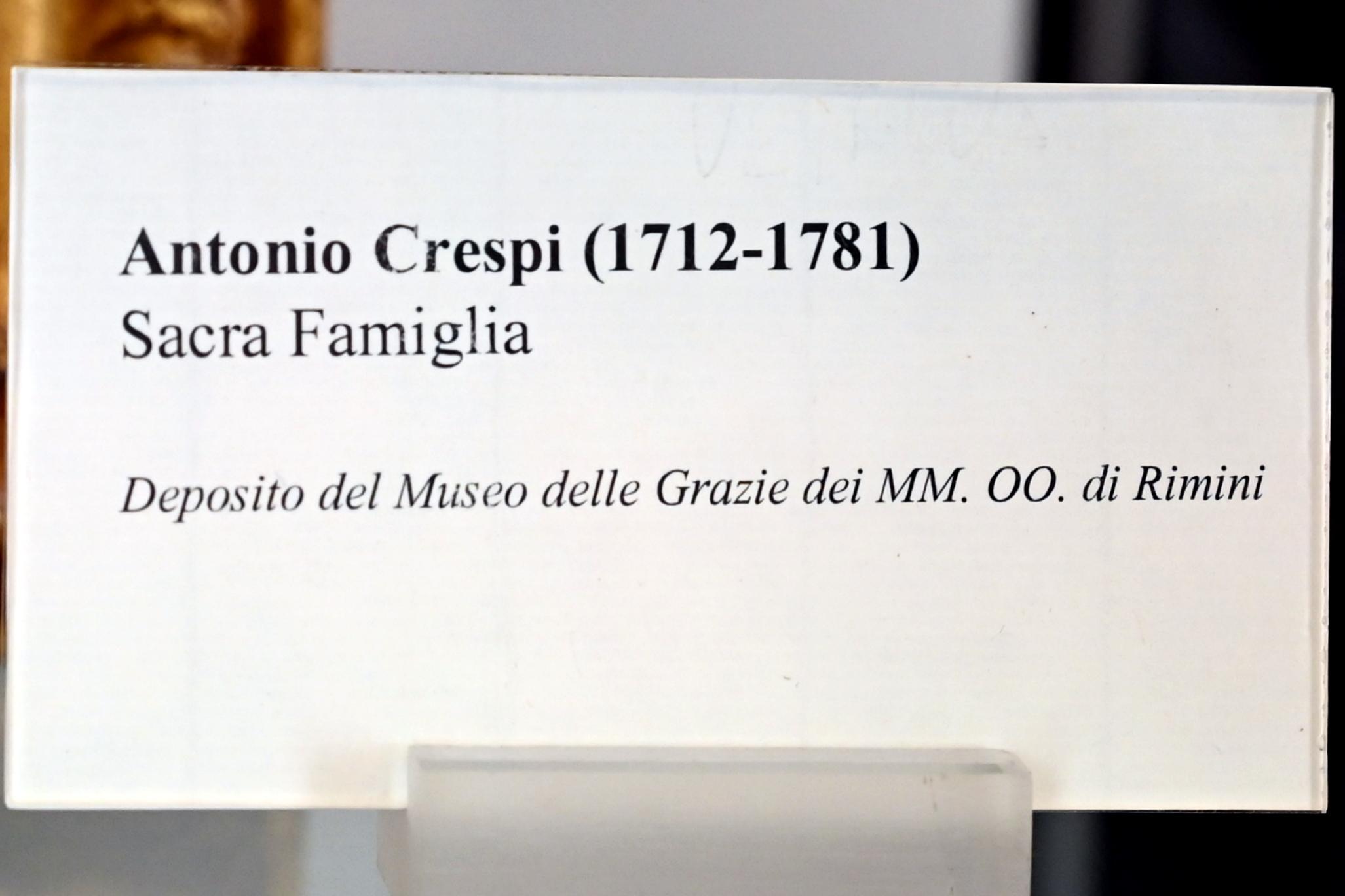 Carlo Antonio Crespi (Antonio Liborio Crespi) (Undatiert), Heilige Familie, Rimini, Stadtmuseum, Saal 2, Undatiert, Bild 2/2
