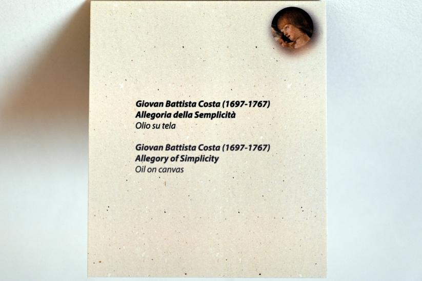 Giovan Battista Costa (Undatiert), Allegorie der Einfachheit, Rimini, Stadtmuseum, Saal 2, Undatiert, Bild 2/2
