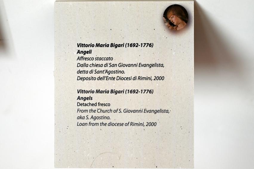 Vittorio Maria Bigari (1748–1750), Zwei Posaune spielende Engel, Rimini, Chiesa di Sant'Agostino (di san Giovanni evangelista), jetzt Rimini, Stadtmuseum, Saal 3, Undatiert, Bild 2/2