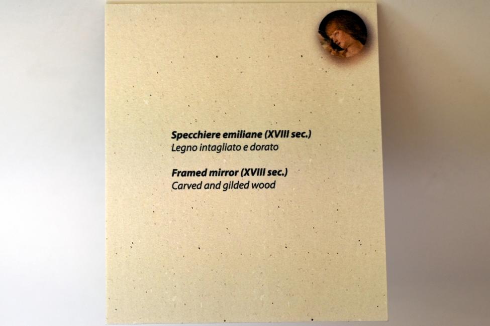 Gerahmter Spiegel, Rimini, Stadtmuseum, Saal 4, 18. Jhd., Bild 2/2