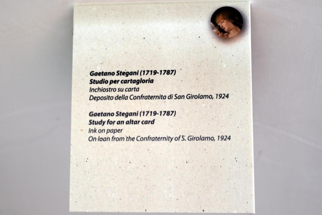 Stegani Gaetano (Undatiert), Studie für eine Altarkarte, Rimini, Confraternita di San Girolamo e della SS. Trinità, jetzt Rimini, Stadtmuseum, Saal 4, Undatiert, Bild 2/2