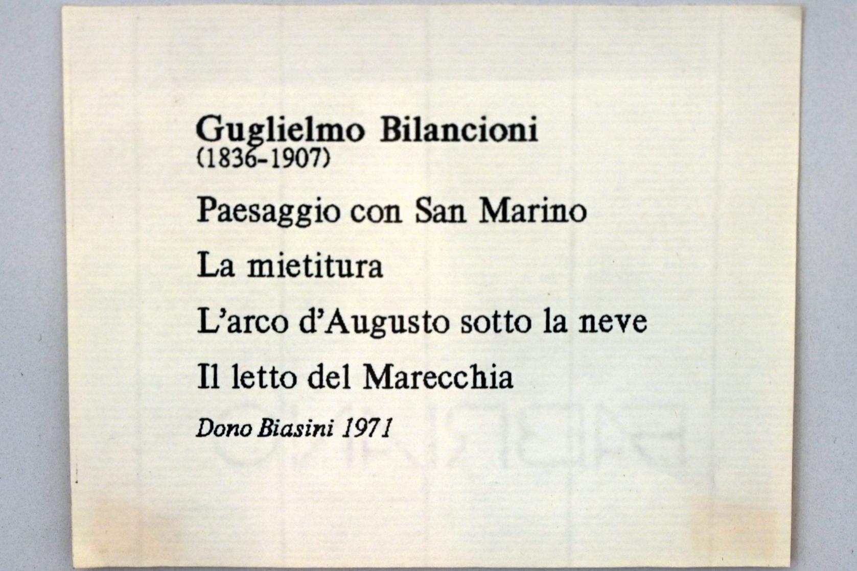 Guglielmo Bilancioni
 (1869–1873), Das Flussbett des Marecchia, Rimini, Stadtmuseum, Saal 6, Undatiert, Bild 2/2