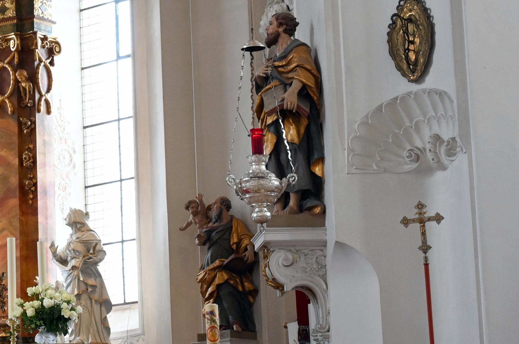 Diego Francesco Carlone (1718–1740), Vier Evangelisten, Ellwangen, ehem. Benediktiner-Stiftskirche, heute Basilika St. Vitus, 1740–1741, Bild 2/2