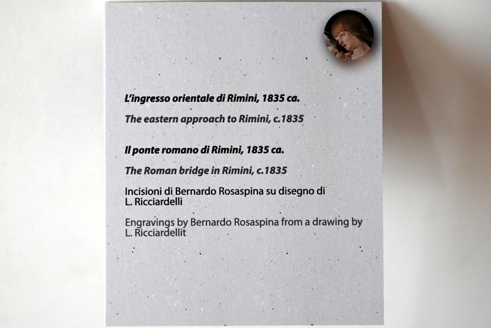 Der östliche Zugang zu Rimini, Rimini, Stadtmuseum, Saal 8, um 1835, Bild 2/2