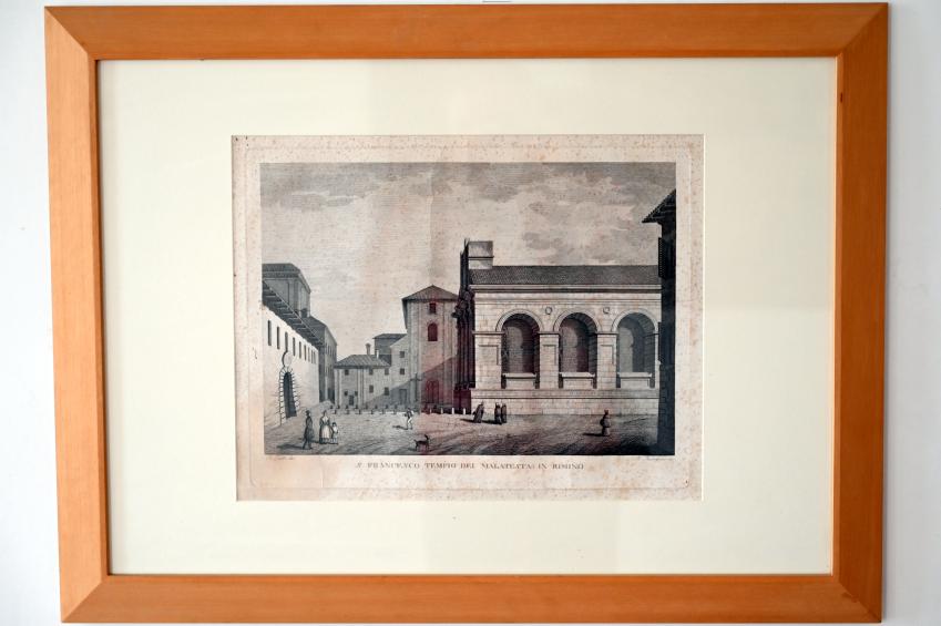 Der Malatesta-Tempel in Rimini, Rimini, Stadtmuseum, Saal 8, um 1835