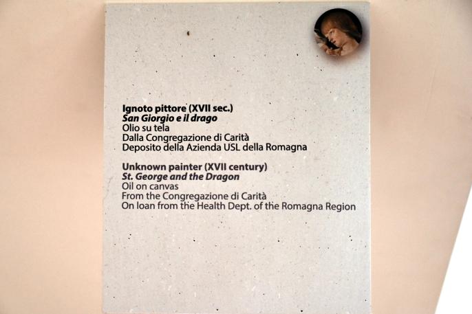 Heiliger Georg im Kampf mit dem Drachen, Rimini, Stadtmuseum, Saal 10, 17. Jhd., Bild 2/2