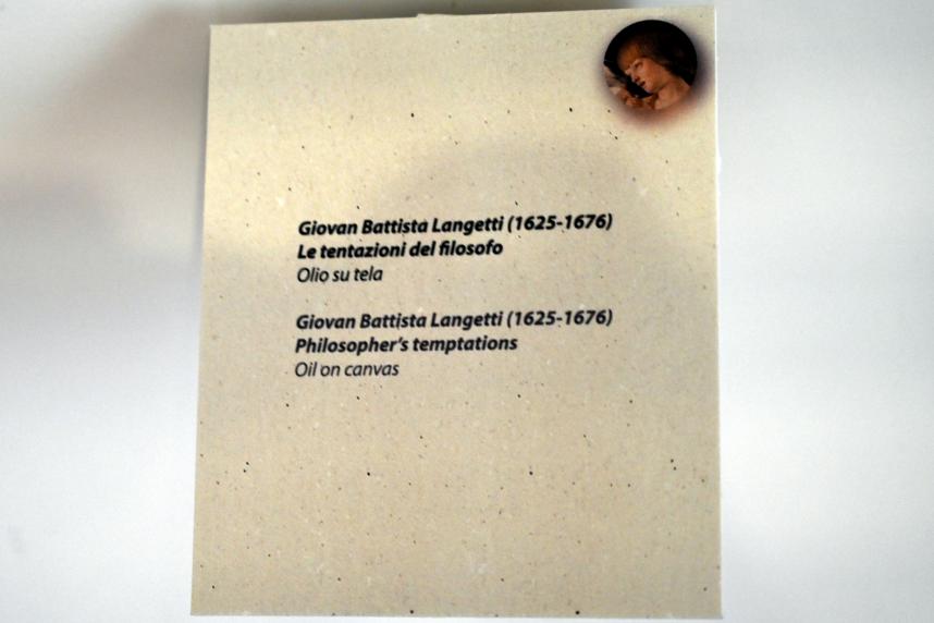 Giovanni Battista Langetti (Undatiert), Die Versuchung des Philosophen, Rimini, Stadtmuseum, Saal 10, Undatiert, Bild 2/2