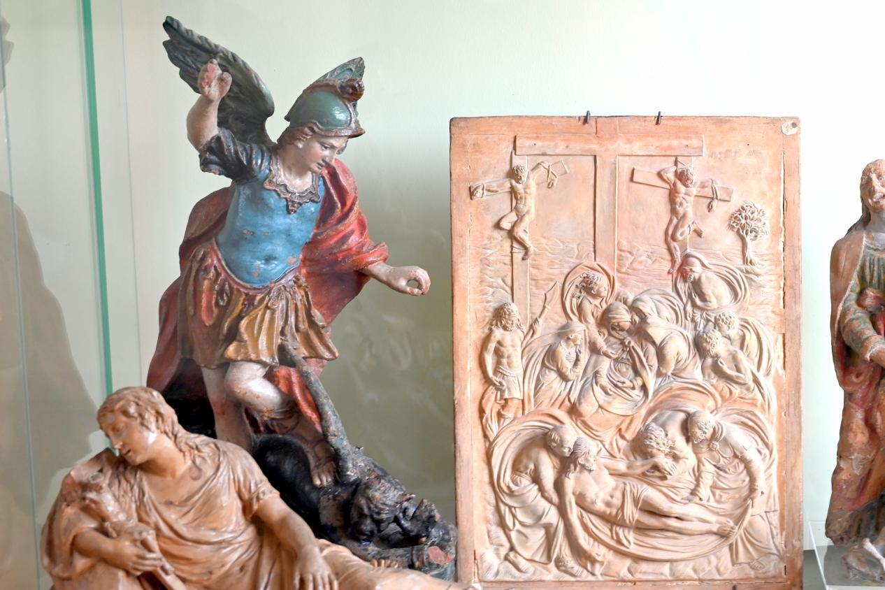 Carlo Sarti (Undatiert), Erzengel Michael im Kampf mit dem Drachen, Rimini, Stadtmuseum, Saal 11, Undatiert