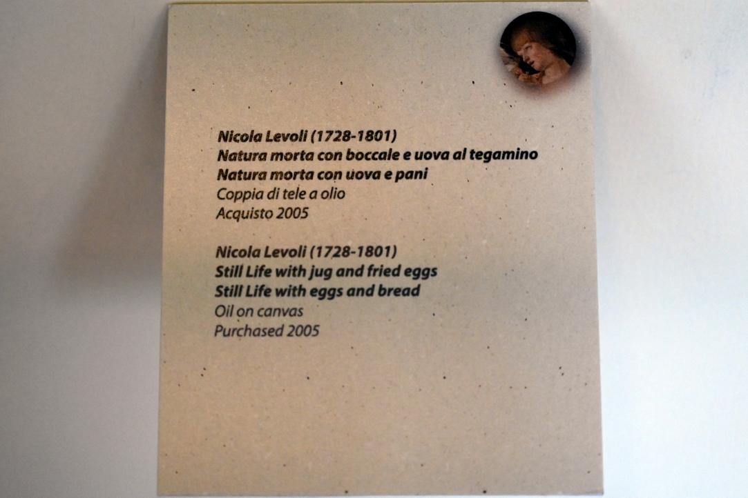 Nicola Levoli (1770), Stillleben mit Eiern und Brot, Rimini, Stadtmuseum, Saal 11, Undatiert, Bild 2/2
