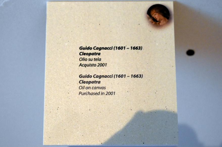 Guido Cagnacci (1642–1660), Kleopatra, Rimini, Stadtmuseum, Saal 15, Undatiert, Bild 2/2