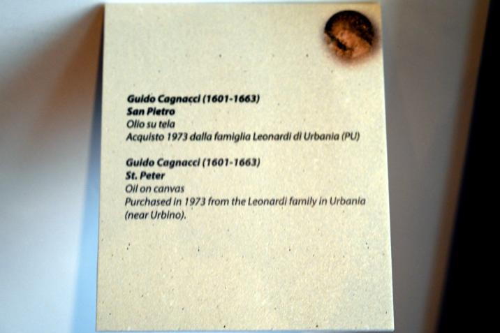 Guido Cagnacci (1642–1660), Heiliger Petrus, Rimini, Stadtmuseum, Saal 15, Undatiert, Bild 2/2