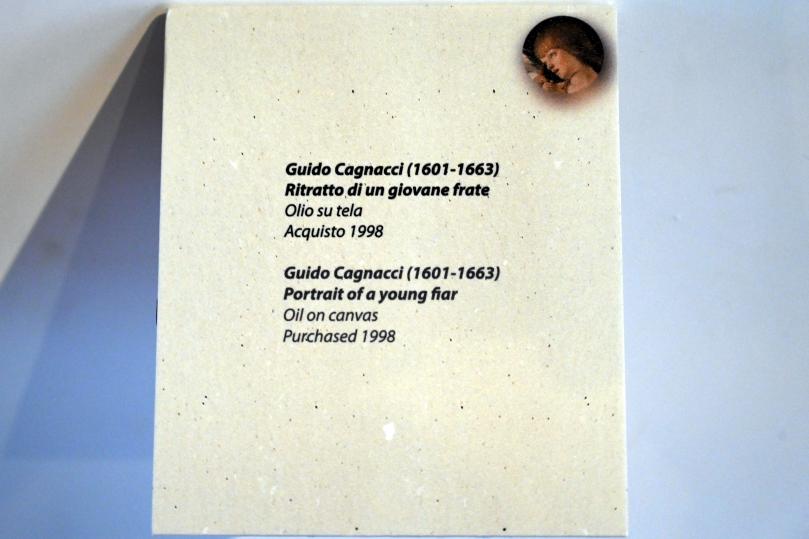 Guido Cagnacci (1642–1660), Porträt eines jungen Mönchs, Rimini, Stadtmuseum, Saal 15, Undatiert, Bild 2/2