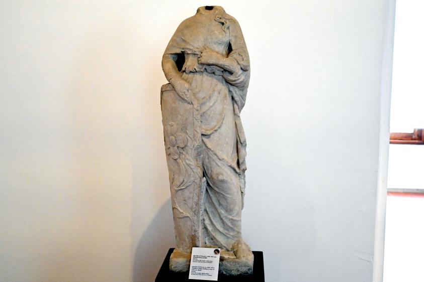 Agostino di Duccio (1446–1459), Statuenfragment mit Wappen, Rimini, Dom (Tempio Malatestiano), jetzt Rimini, Stadtmuseum, Obergeschoss Saal 2, Undatiert