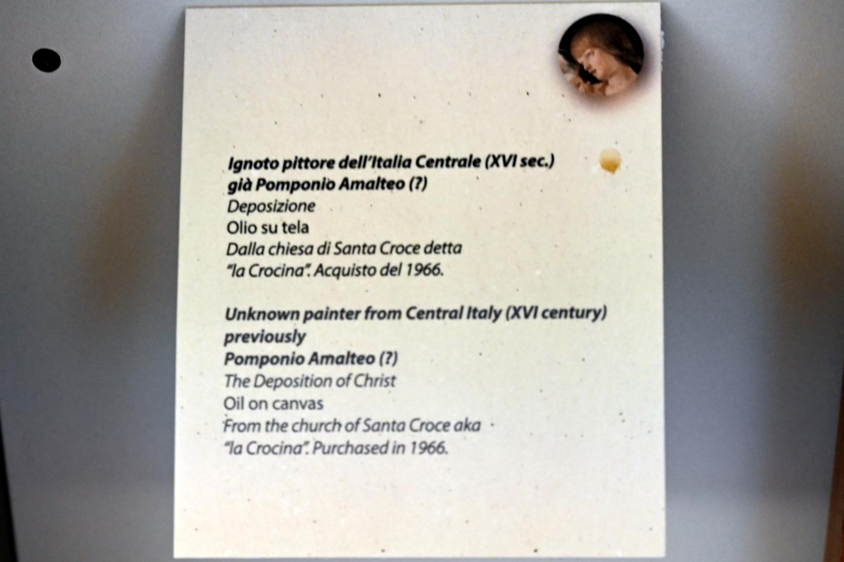 Niccolò Frangipane (1585–1597), Kreuzabnahme, Rimini, Oratorio della Crocina, jetzt Rimini, Stadtmuseum, Obergeschoss Saal 8, Undatiert, Bild 2/2