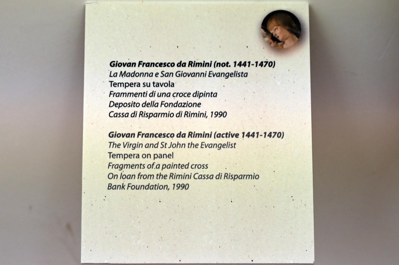 Giovanni Francesco da Rimini (1445), Schmerzhafte Muttergottes und trauernder Johannes, Rimini, Stadtmuseum, Obergeschoss Saal 9, Undatiert, Bild 2/2