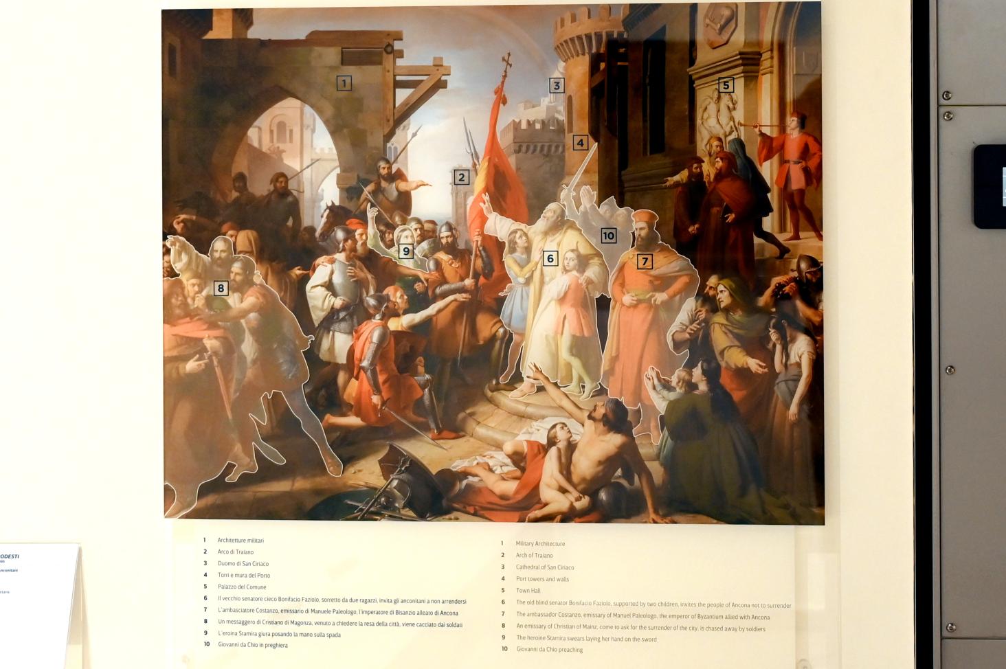 Francesco Podesti (1820–1863), Der Eid von Ancona, Ancona, Pinacoteca civica Francesco Podesti, Saal 2, 1844–1851, Bild 3/4