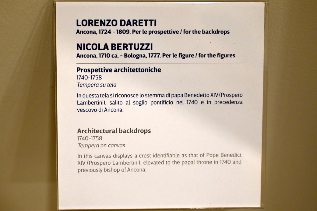 Nicola Bertucci (l'Anconitano) (1749–1750), Architektonische Perspektiven, Ancona, Pinacoteca civica Francesco Podesti, Saal 3, 1740–1758, Bild 2/2