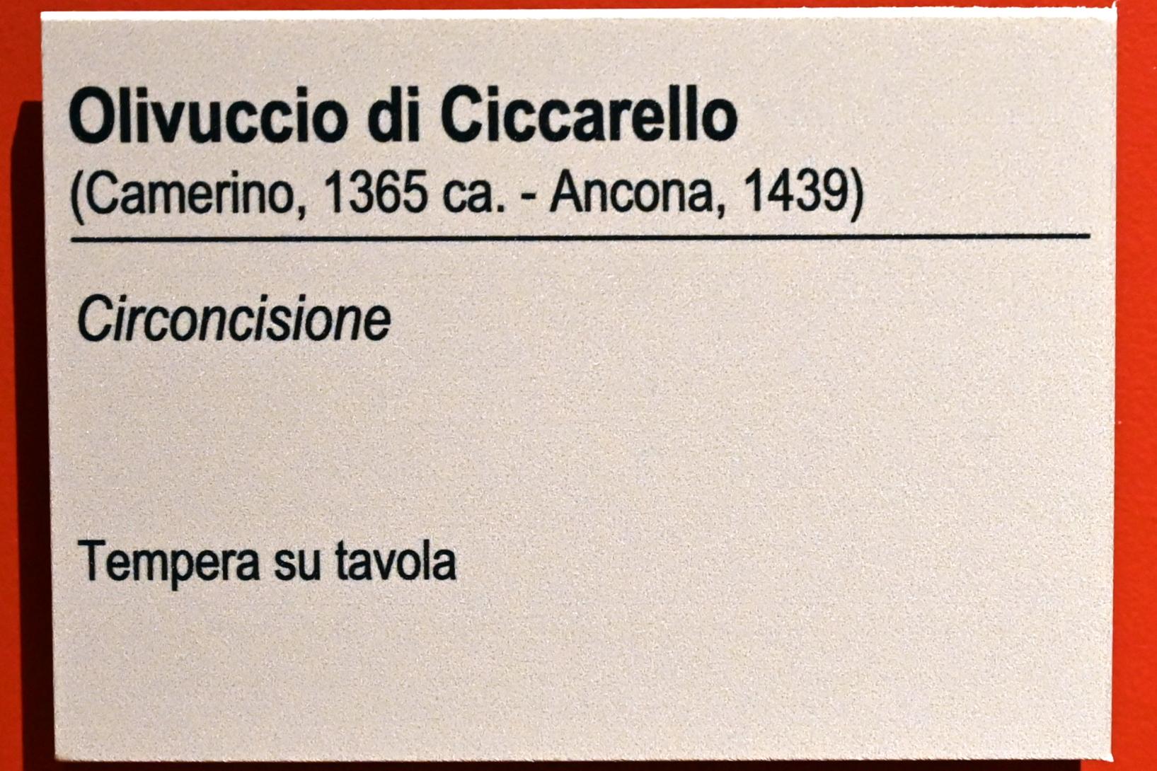 Olivuccio di Ciccarello (1396), Beschneidung Christi, Ancona, Pinacoteca civica Francesco Podesti, Obergeschoss Saal 2, Undatiert, Bild 2/2