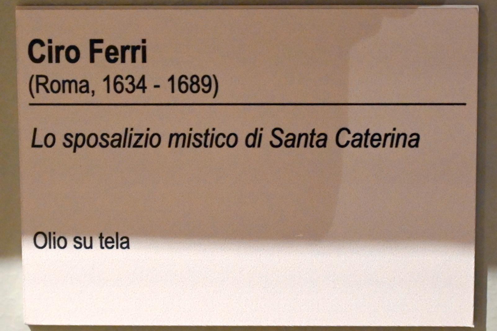 Ciro Ferri (1650–1665), Mystische Vermählung der hl. Katharina, Ancona, Pinacoteca civica Francesco Podesti, Obergeschoss Saal 9, Undatiert, Bild 2/2