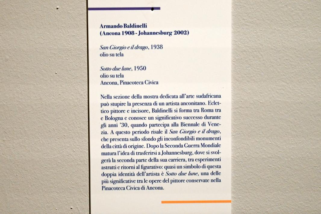 Armando Baldinelli (1938–1950), Heiliger Georg im Kampf mit dem Drachen, Ancona, Pinacoteca civica Francesco Podesti, 2. Obergeschoss Saal 2, 1938, Bild 2/2