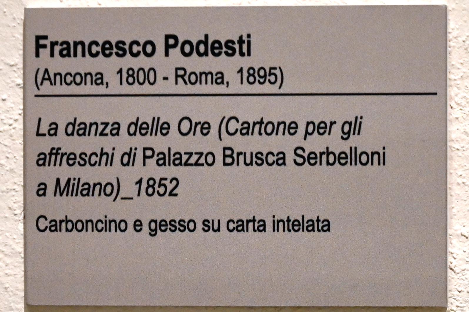 Francesco Podesti (1820–1863), Der Tanz der Stunden, Mailand, Palazzo Serbelloni, jetzt Ancona, Pinacoteca civica Francesco Podesti, Zwischenetage Saal 2, 1852, Bild 2/2