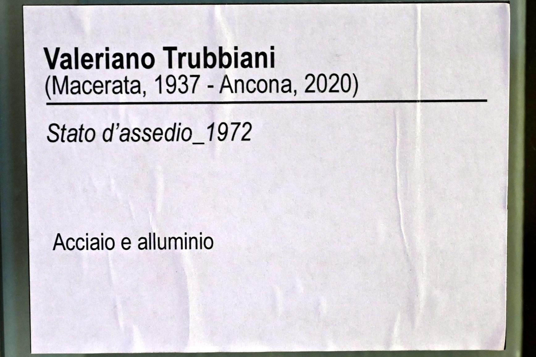 Valeriano Trubbiani (1961–1972), Belagerungszustand, Ancona, Pinacoteca civica Francesco Podesti, Zwischenetage Saal 2, 1972, Bild 3/3