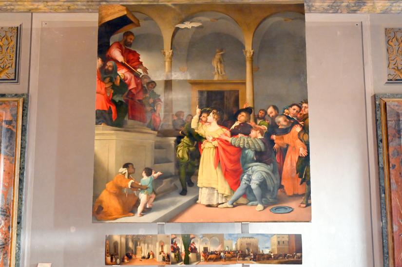 Lorenzo Lotto (1503–1549), Lucia vor dem Richter kann nicht von der Stelle bewegt werden, Jesi, Städtische Kunstgalerie, Saal 4, 1532