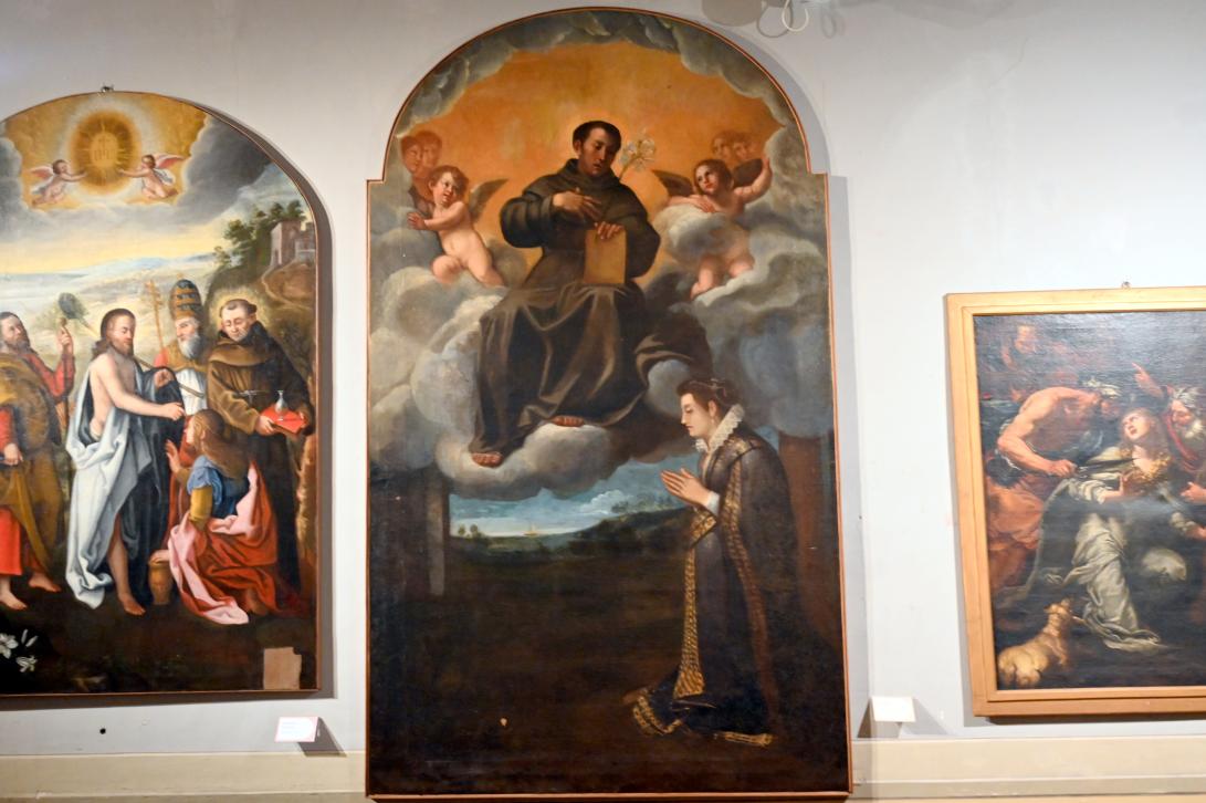 Francesco Albani (1599–1655), Der heilige Antonius von Padua erscheint Teodora Passeri Grizi, Jesi, Chiesa di S. Floriano, jetzt Jesi, Städtische Kunstgalerie, Saal 7, 1611