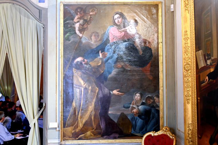 Christopher (Cristoforo) Unterberger (1777–1794), Der heilige Ubald von Gubbio tritt für die Waisenmädchen ein, Jesi, Städtische Kunstgalerie, Saal 9, 1777