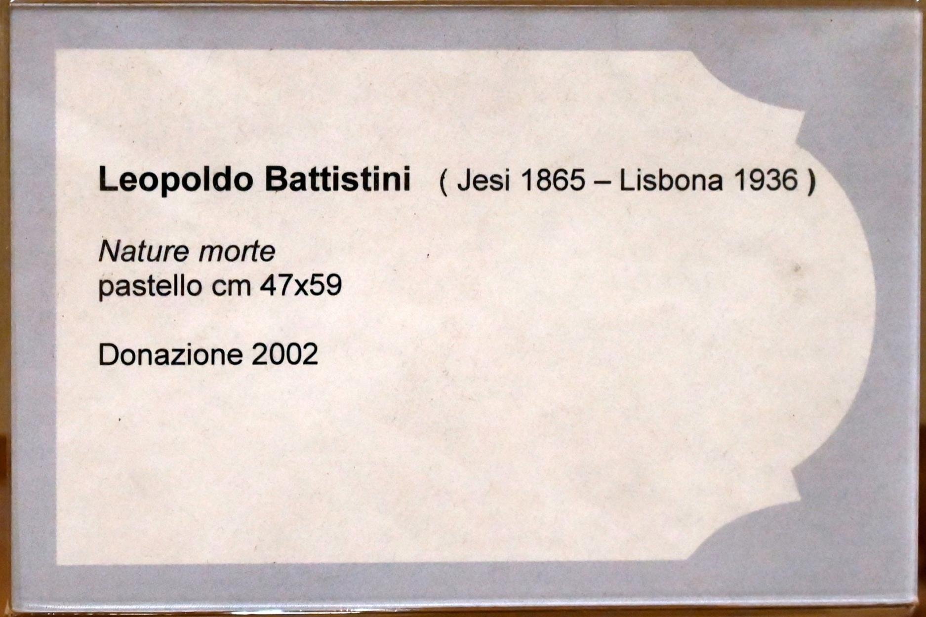 Leopoldo Battistini (1887–1934), Stillleben, Jesi, Städtische Kunstgalerie, Obergeschoss Saal 2, Undatiert, Bild 2/2