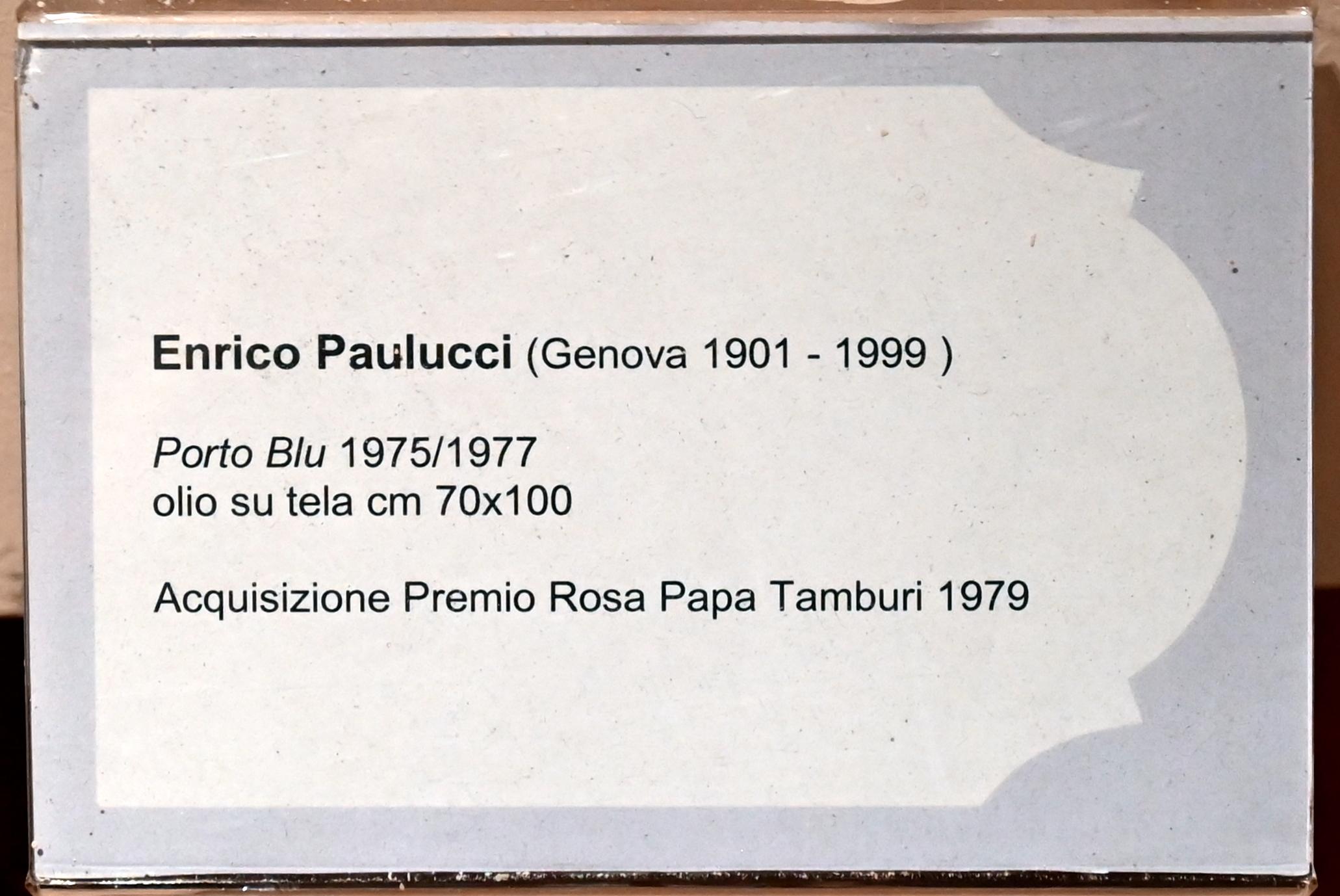 Enrico Paulucci (1929–1976), Porto Blu, Jesi, Städtische Kunstgalerie, Obergeschoss Saal 5, 1975–1977, Bild 2/2
