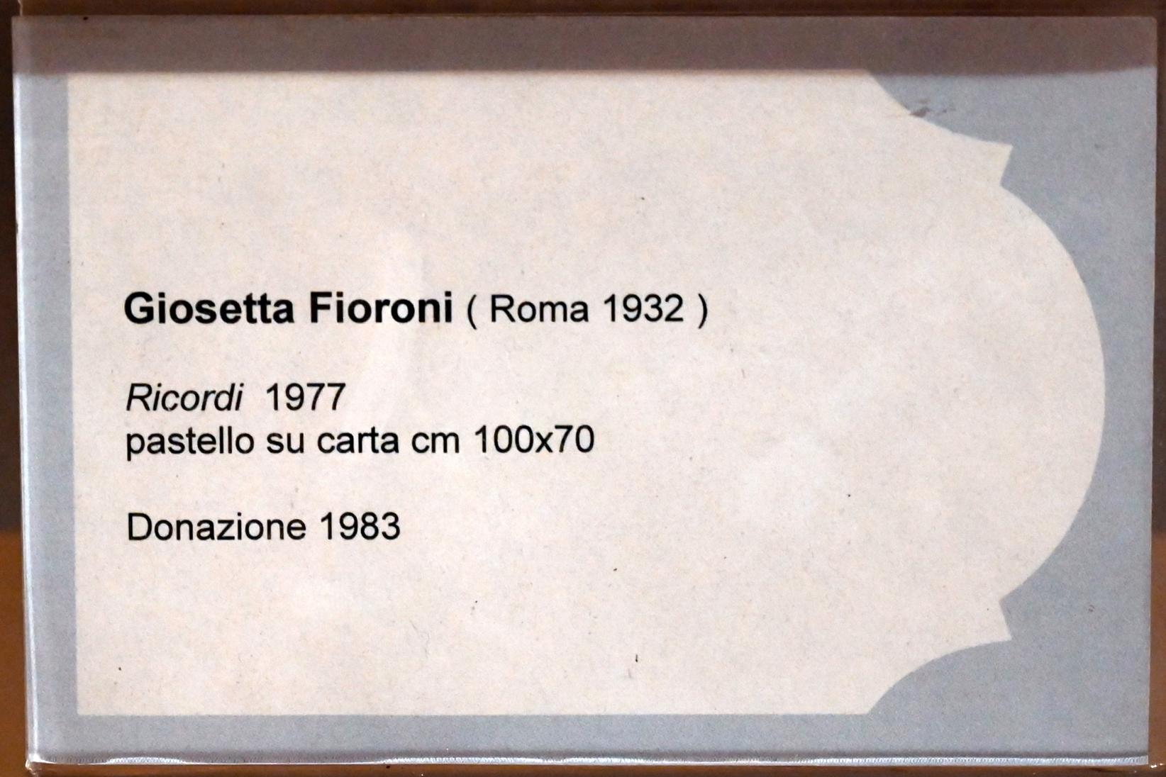 Giosetta Fioroni (1964–1977), Erinnerungen, Jesi, Städtische Kunstgalerie, Obergeschoss Saal 5, 1977, Bild 2/2
