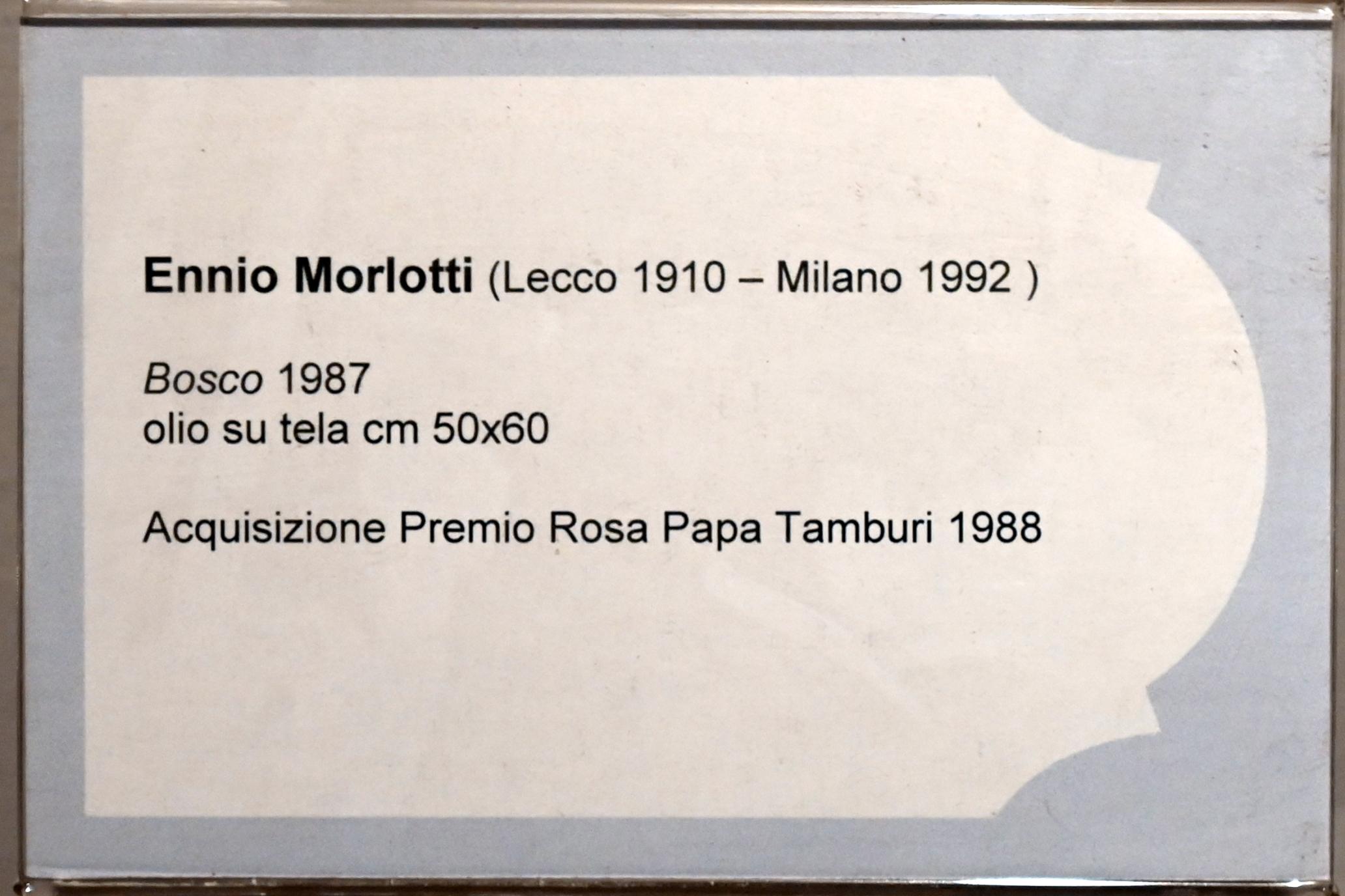 Ennio Morlotti (1942–1987), Wald, Jesi, Städtische Kunstgalerie, Obergeschoss Saal 6, 1987, Bild 2/2