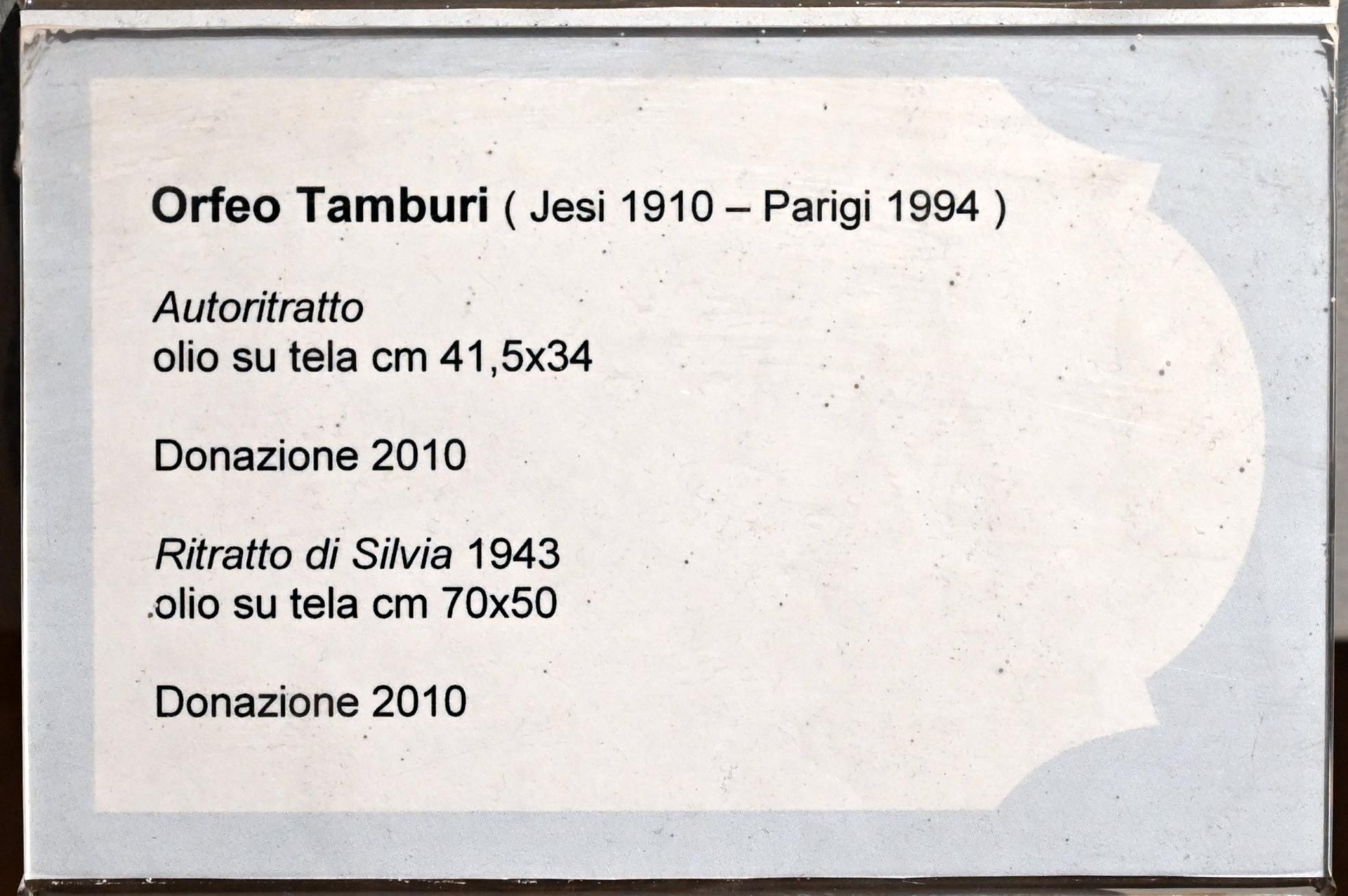 Orfeo Tamburi (1932–1968), Porträt von Silvia, Jesi, Städtische Kunstgalerie, Obergeschoss Saal 6, 1943, Bild 2/2