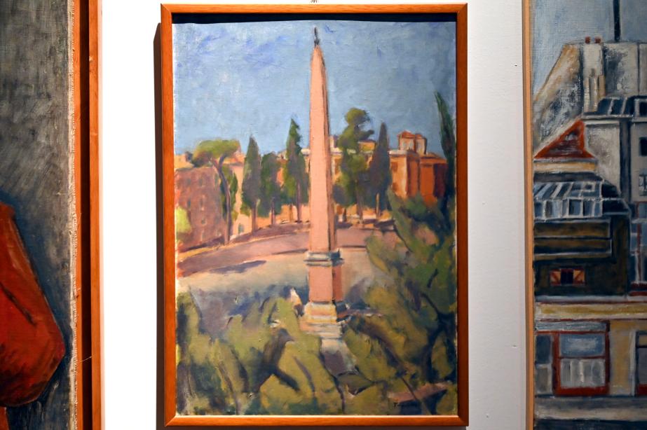 Orfeo Tamburi (1932–1968), Römische Landschaft mit Obelisk, Jesi, Städtische Kunstgalerie, Obergeschoss Saal 6, 1932