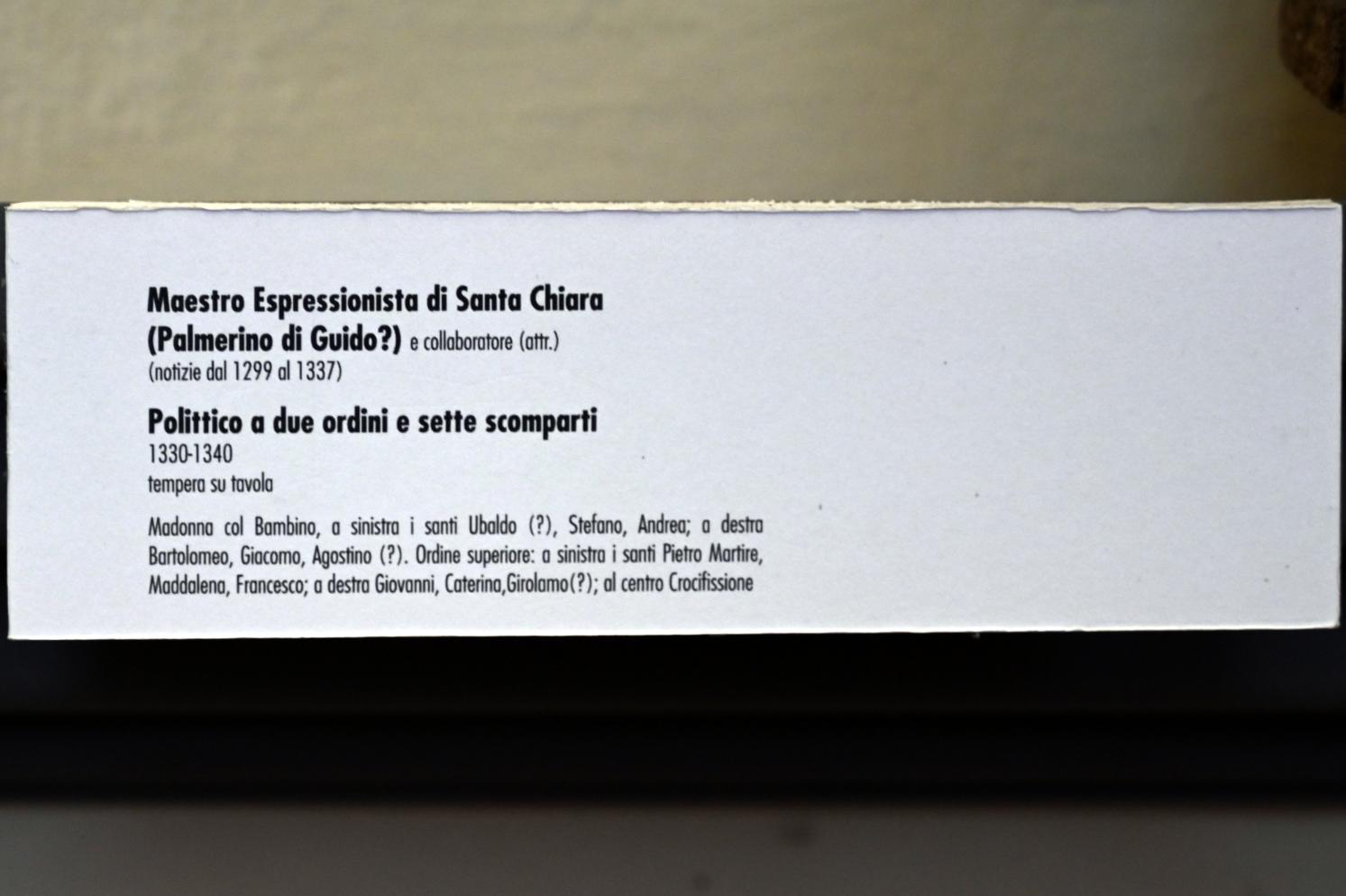 Palmerino di Guido (1337), Polyptychon, Gubbio, Pinacoteca Comunale im Palazzo dei Consoli, Obergeschoss Saal 1, 1330–1340, Bild 2/2