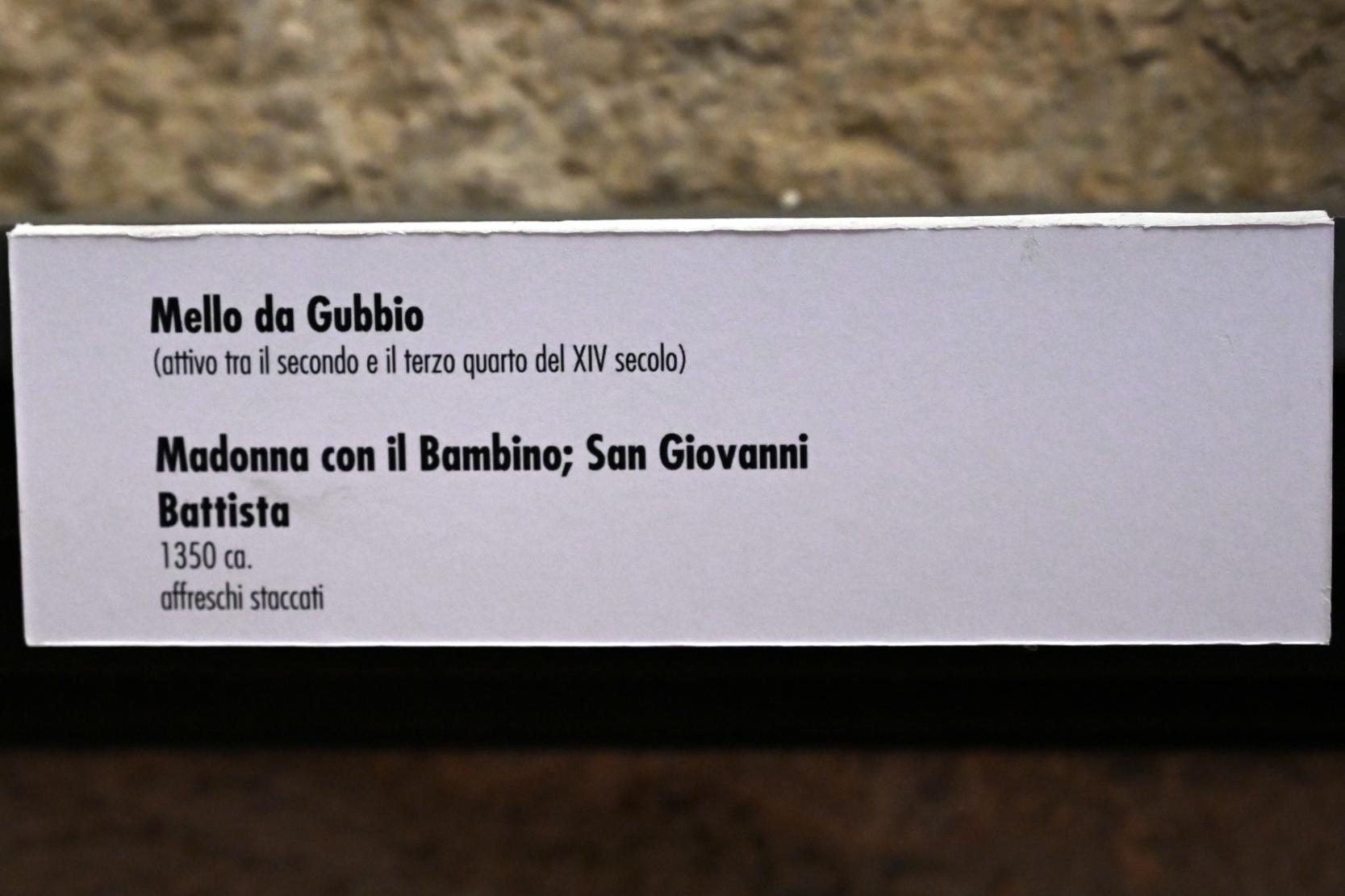 Mello da Gubbio (1324–1355), Johannes der Täufer, Gubbio, Pinacoteca Comunale im Palazzo dei Consoli, Obergeschoss Saal 3, um 1350, Bild 2/2